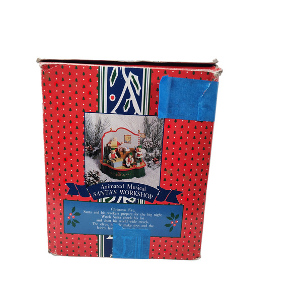 Vintage Animated Musical Santas Workshop We Wish You a Merry Christmas - Picture 14 of 15